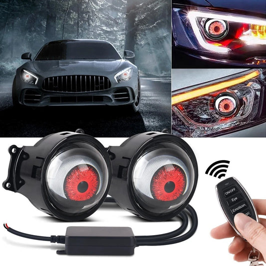 🔥 3D Devil Eye LED Projector Headlights – Dynamic Lens Design for Cars (Terror Eyes Edition) - 50% OFF - TODAY ONLY
