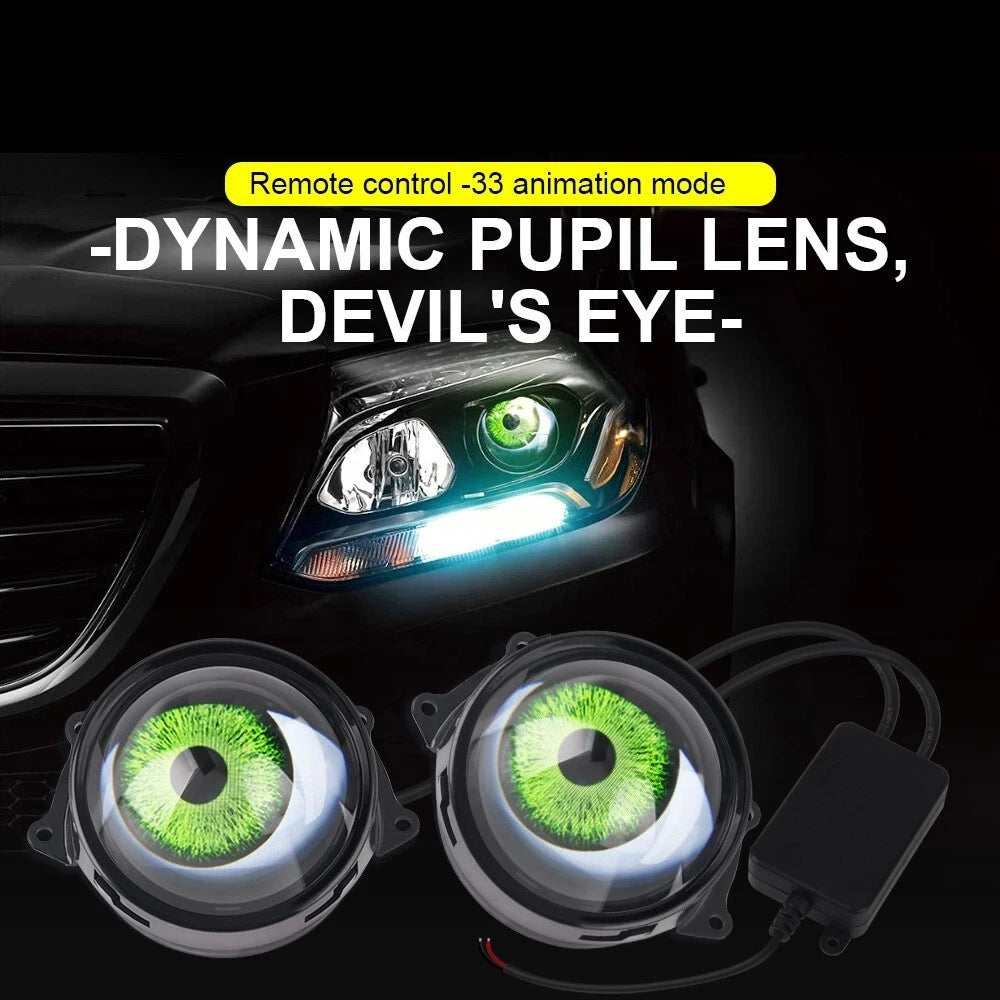 🔥 3D Devil Eye LED Projector Headlights – Dynamic Lens Design for Cars (Terror Eyes Edition) - 50% OFF - TODAY ONLY